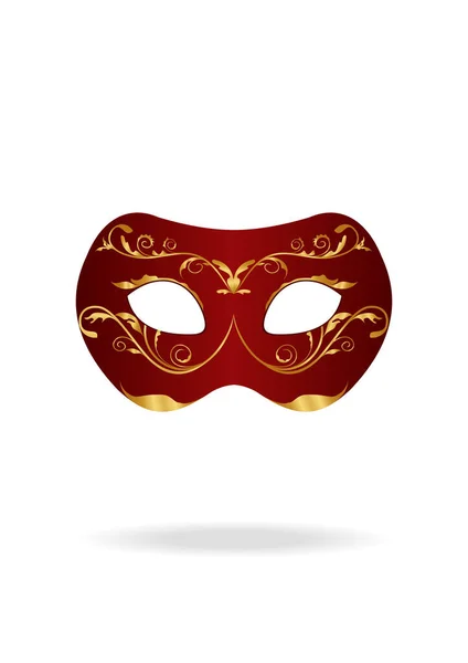 Máscara Carnaval Sobre Fondo Blanco — Vector de stock