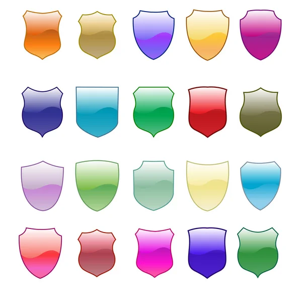 Set Farbiger Etiketten Mit Verschiedenen Farben — Stockvektor