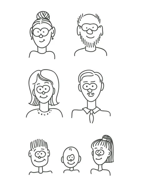 Vector Set People Icons — Stock Vector