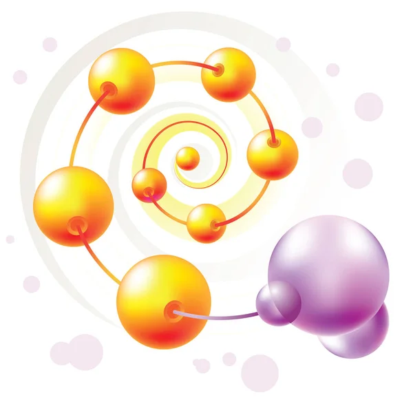 Návrh Vektoru Molekul Atomů — Stockový vektor