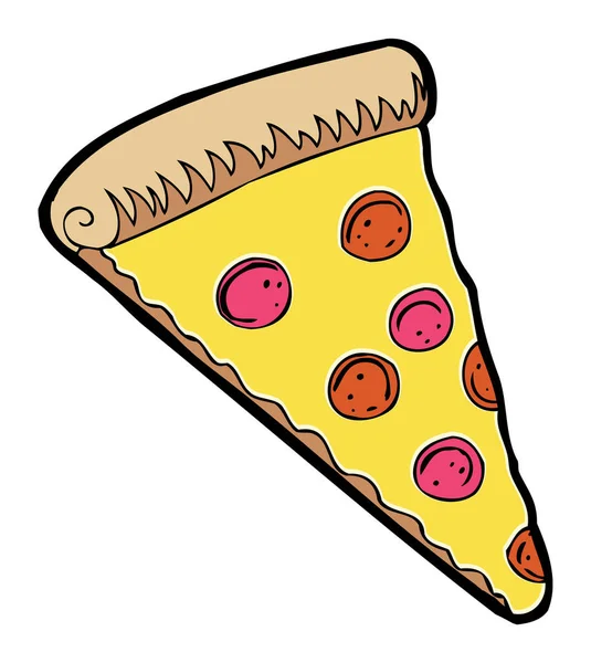 Pizza Řezy Vektorové Ilustrace — Stockový vektor