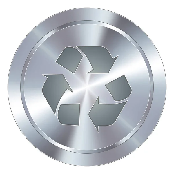 Ikona Recyklingu Metalowy Symbol Metalu Ilustracja Wektor — Wektor stockowy