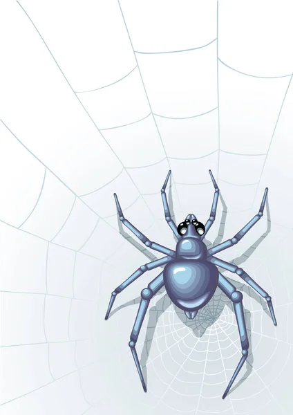 Pavouk Webu Vektorové Ilustrace — Stockový vektor