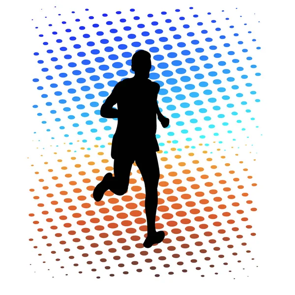 Running Sport Man Vector Background Concept — Stock Vector