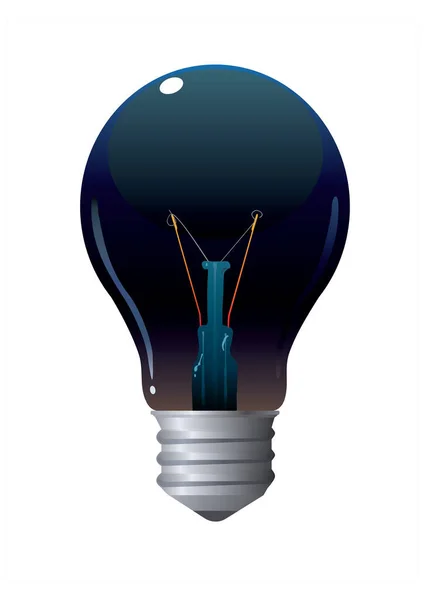 Ícone Lâmpada Elétrica Ilustração Vetorial — Vetor de Stock