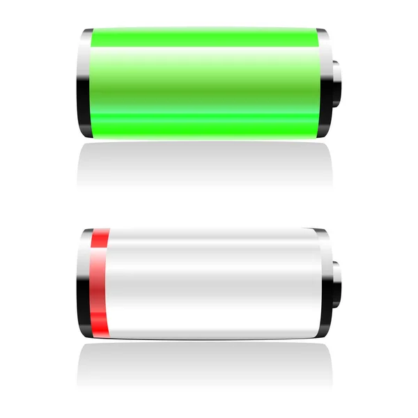 Battery Set Energy Power Vector Illustration — Stock Vector