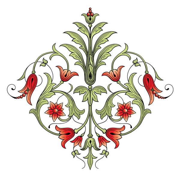 Vecteur Fleur Vintage Dessinée Main Ornement Floral Fleurs — Image vectorielle