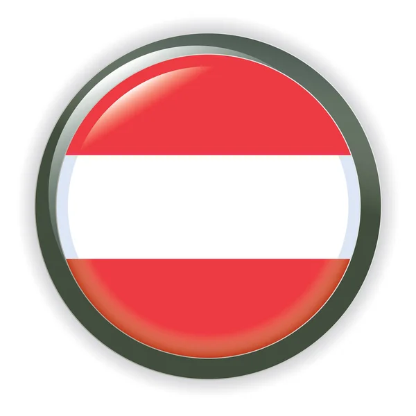 Button Flag Austria — Stock Vector