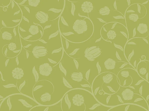 Vektor Floraler Hintergrund Nahtloses Muster Mit Blumenornament — Stockvektor