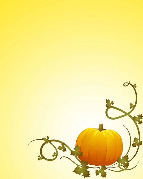 Halloween Bakgrund Med Pumpa Vektor Illustration — Stock vektor