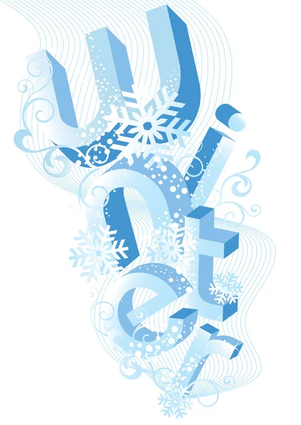 Winter Background Design Vector Illustration — Stock Vector