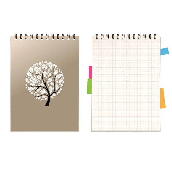 Χαρτί Σημείωμα Δέντρο — Διανυσματικό Αρχείο