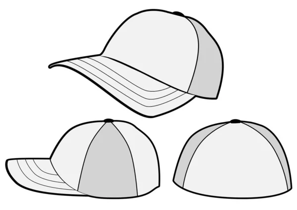 Beyzbol Şapkaları Vektör Illüstrasyonu — Stok Vektör