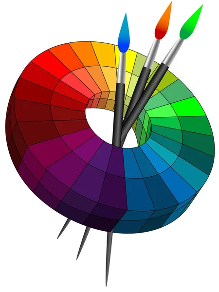 Färg Palett Vektor Illustration Enkel Design — Stock vektor
