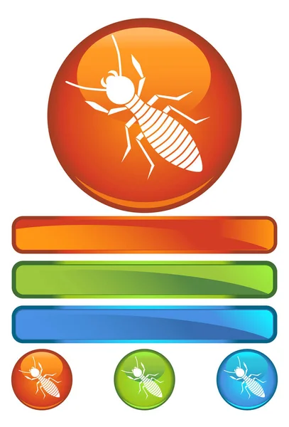 蚊のアイコンベクトルイラスト — ストックベクタ