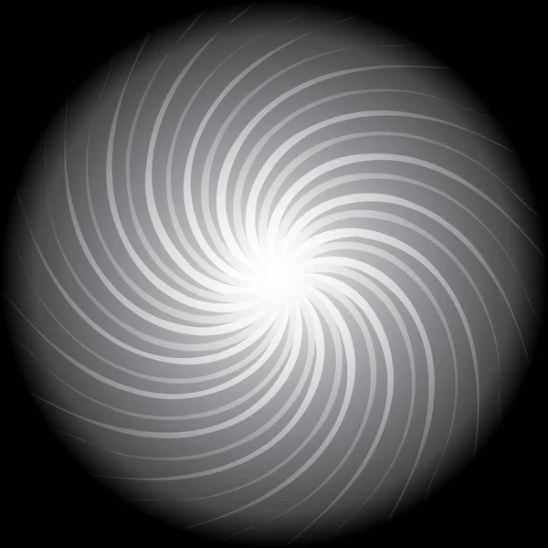 Abstrakter Schwarzer Hintergrund Mit Weißer Spirale Vektor — Stockvektor