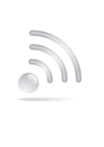Símbolo Wifi Icono Inalámbrico Símbolo Internet Inalámbrico — Vector de stock