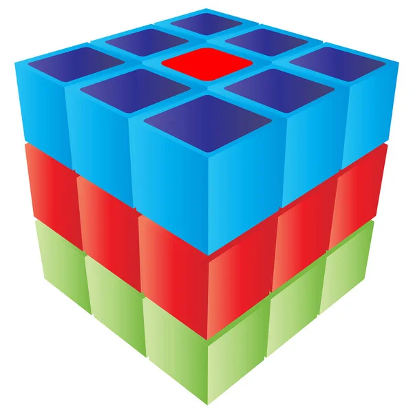 Icône Cube Sur Fond Blanc Illustration Vectorielle — Image vectorielle