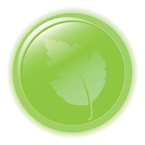 Ikona Liści Wektora Zielona Ilustracja Wektora Symbol Ekologii — Wektor stockowy