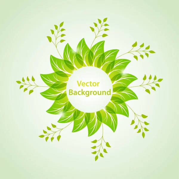 Green Flower Background Vector Illustration Simple Design — Stock Vector