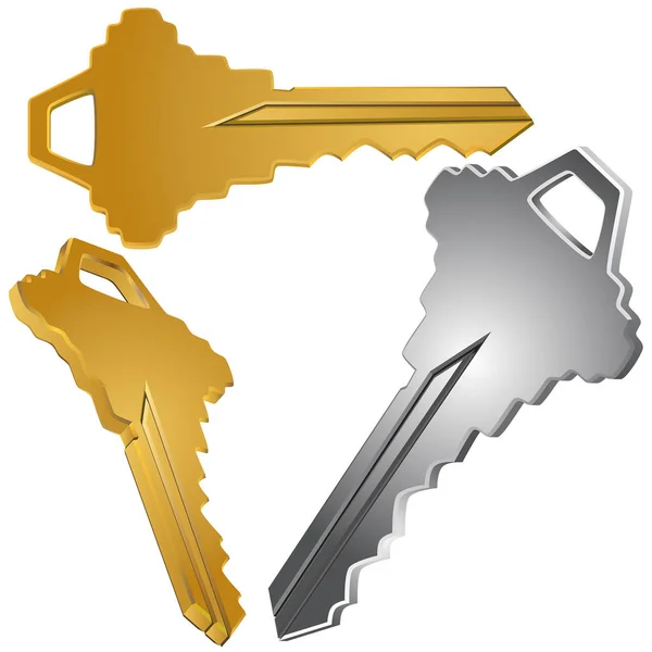 Keys Icon Vector Illustration Simple Design — Stock Vector