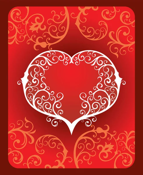 Red Heart Background Vector Illustration — Stock Vector