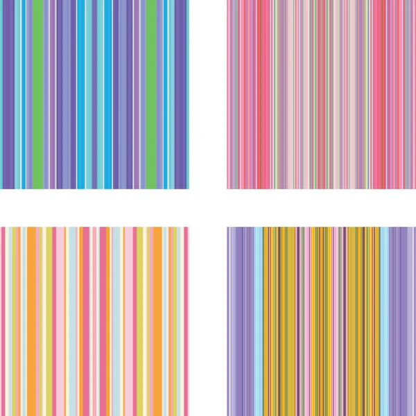 Vector Illustration Color Striped Patterns — Stock Vector