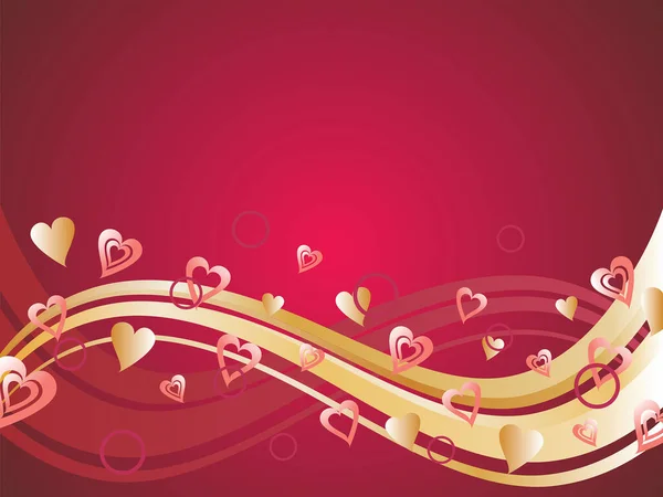 Carte Saint Valentin Avec Cœur Illustration Vectorielle — Image vectorielle