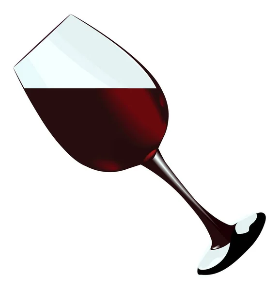 Beyaz Arka Planda Kırmızı Şarap Kadehi — Stok Vektör