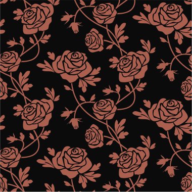 Güllerle kusursuz desen. Çiçek deseni
