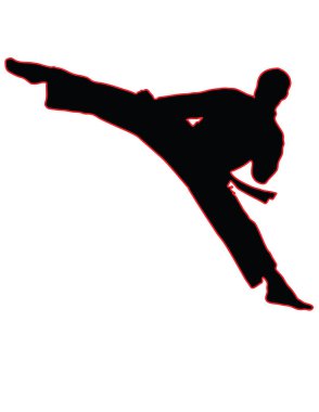 Erkek dövüşçünün silueti