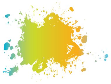 Beyaz arkaplanda renkli sıçrama