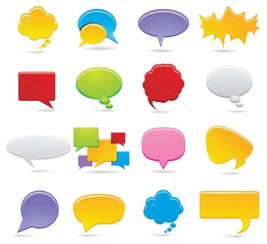 Konuşma balonu ikonu. vektör illüstrasyonu