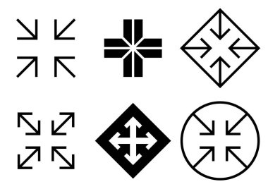 Bir ok kümesinin vektör illüstrasyonu