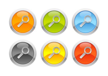 Cam renkli düğme seti. vektör 