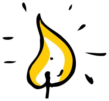 Çizgi film yangınının vektör çizimi