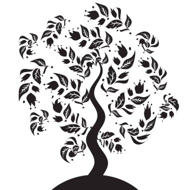 Bir ağacın vektör illüstrasyonu