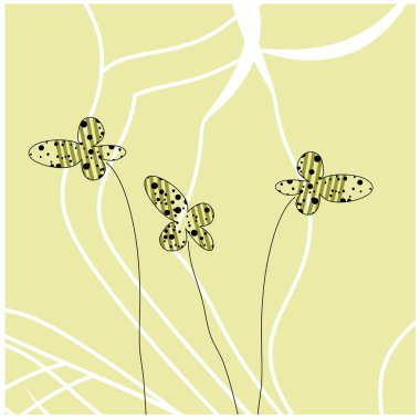 Kelebek vektör çizim