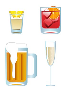 farklı içecekler kümesi