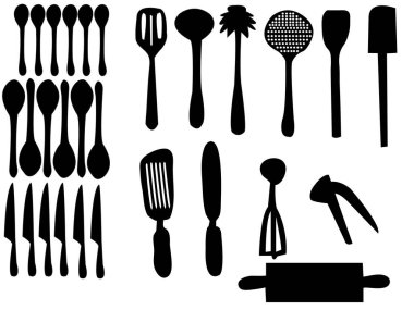 mutfak gereçleri vektör kümesi