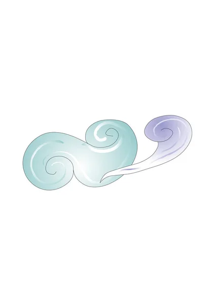 Vagues Bleues Avec Fond Blanc — Image vectorielle