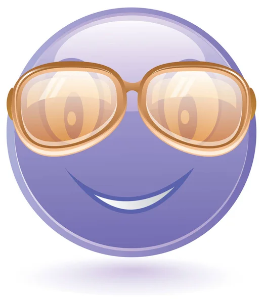Emoticon Glimlach Pictogram Vector Cartoon Illustratie — Stockvector