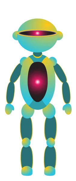 Πολύχρωμη Διανυσματική Απεικόνιση Ρομπότ — Διανυσματικό Αρχείο