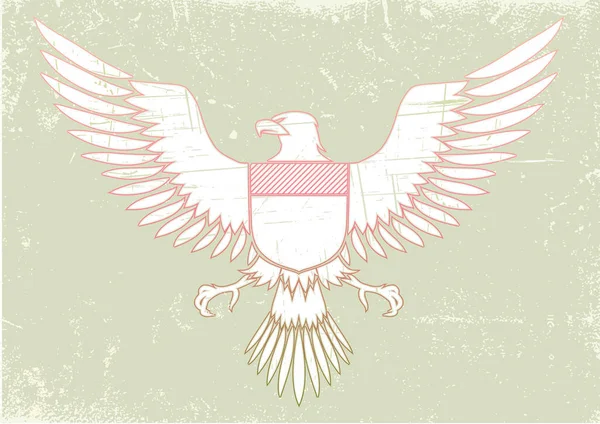 Eagle Emblem Vector Illustration Vintage Label — Stock Vector