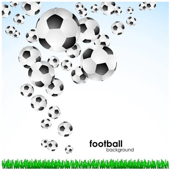 Fußball Hintergrund Mit Bällen — Stockvektor