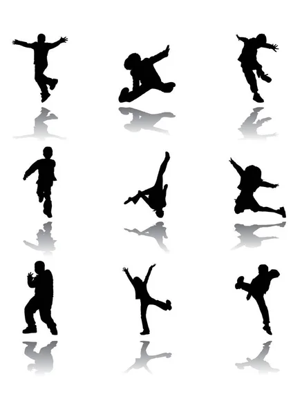 Collection Modern Dancers — Stock Vector