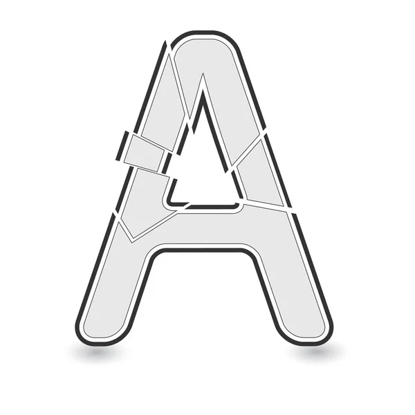 Vector Abstract Alphabet Letter Collection Design — Stock Vector