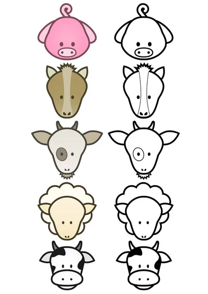Carino Mucca Animale Cartone Animato — Vettoriale Stock