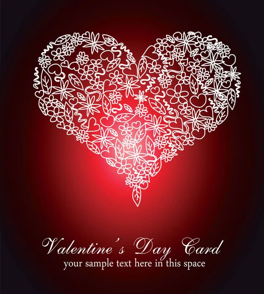Κάρτα Ημέρας Του Αγίου Βαλεντίνου Καρδιές — Διανυσματικό Αρχείο