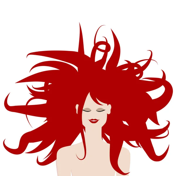 Femme Aux Cheveux Roux — Image vectorielle